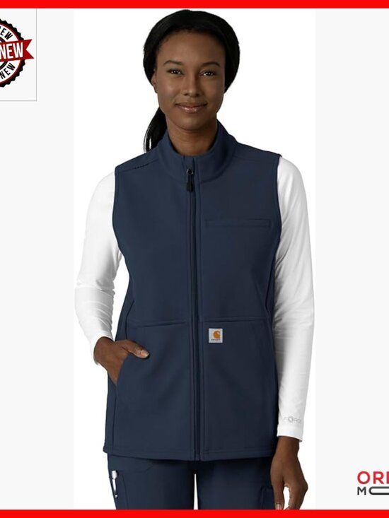 Jackets & Blazers - Fleece Vest Modern Fit Sleeveless Aviator Style 4-Pocket Design
